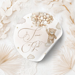 Team Girl Gender onthulling Ronde Sticker