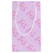 Team Girl Gender Reopenbaart Gift Bag Klein Cadeauzakje (Achterkant)