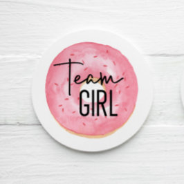 Team Girl Gender Reveal Ronde Sticker