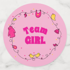 Team Girl Gender Reveal Table Confetti