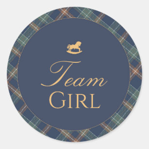 Team Girl geslacht onthulling stem sticker marineb