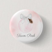 Team Girl-kerstman onthullen Button (Voorkant)