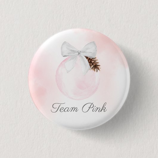 Team Girl-kerstman onthullen Button (Voorkant)