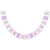 Team Girl Lila Paars met sterren Vlaggetjes (Alle)