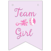 Team Girl Lila Paars met sterren Vlaggetjes (Eerste vlag)