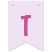 Team Girl Lila Paars met sterren Vlaggetjes (Derde vlag)