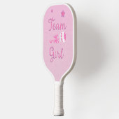 Team Girl met Baby Rattle Gender onthulling Pickleball Paddle (Links)
