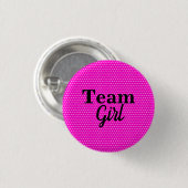 Team Girl Pink Baby shower Button (Voorkant /achterkant)