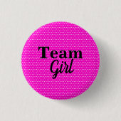 Team Girl Pink Baby shower Button (Voorkant)