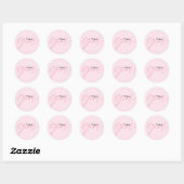 Team Girl Pink Gender Reveal Stemmen Ronde Sticker (Vel)