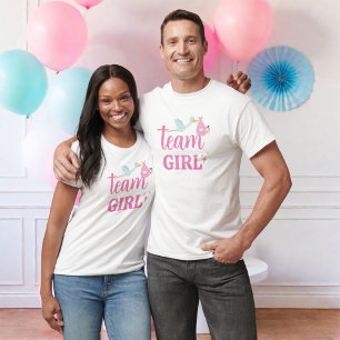 Team Girl Roze Geslacht Reveal Feest Unisex T-shirt
