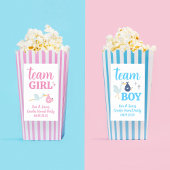 Team Girl Roze Geslacht Reveal Feestje Aangepaste  Rechthoekige Sticker