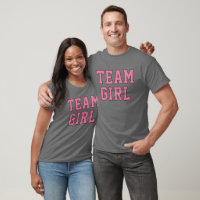 Team Girl Roze op Grijs Geslacht Onthulling