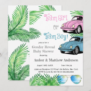 Team Girl Team Boy Car Gender onthullen Baby showe