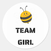 Team Girl Vote gender reveal party Ronde Sticker (Voorkant)