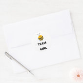 Team Girl Vote gender reveal party Ronde Sticker (Envelop)