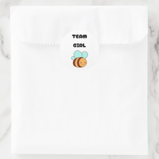 Team Girl Vote gender reveal party Ronde Sticker (Tas)