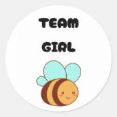 Team Girl Vote gender reveal party Ronde Sticker (Voorkant)