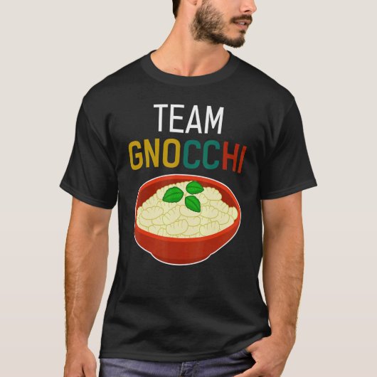 Team Gnocchi Italiaanse Dumpling Food Humor T-shirt (Voorkant)