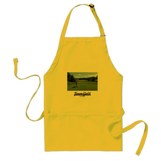Team Golf (Golfer op de golfbaan) Standaard Schort (Voorkant)
