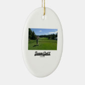 Team Golf (Golfer op Golfcursus) Keramisch Ornament (Rechts)