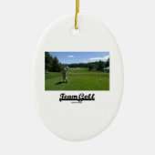Team Golf (Golfer op Golfcursus) Keramisch Ornament (Voorkant)
