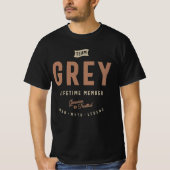 Team Grey Lifetime Lid Persoonlijke naam T-shirt (Voorkant)