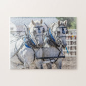 Team Grey Perchon Draft Horses Legpuzzel (Horizontaal)