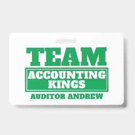 Team groen gepersonaliseerde naam team building ba badge