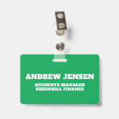 Team groen gepersonaliseerde naam team building ba badge (Achterkant met clip)