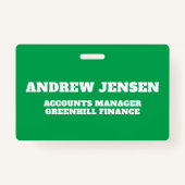 Team groen gepersonaliseerde naam team building ba badge (Achterkant)