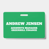 Team groen gepersonaliseerde naam teambuilding bad badge (Achterkant)