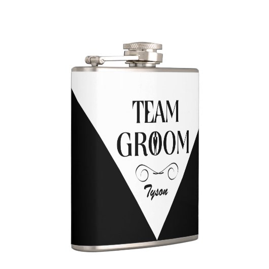 Team Groom - Aangepaste Groomsmanfles Heupfles (Rechts)