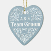 Team Groom aangepaste monogrammen en date ornament (Links)