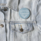 Team Groom aangepaste monogrammen en jaarlijkse tr Ronde Button 5,7 Cm (In situ)