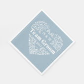 Team Groom aangepaste monogrammen & jaar papieren  Servet (Hoek)