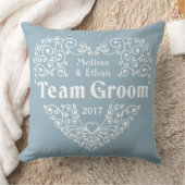 Team Groom aangepaste namen & jaar bruiloft kussen (Deken)