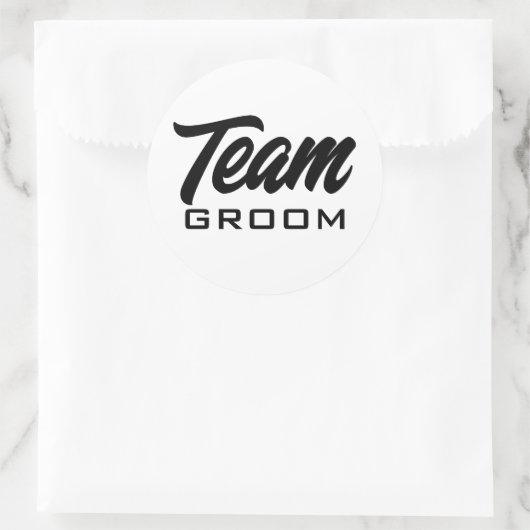 Team Groom aangepaste stickers (Tas)