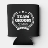 Team Groom bachelor party koelbox groomsmen Blikjeskoeler (Achterkant)