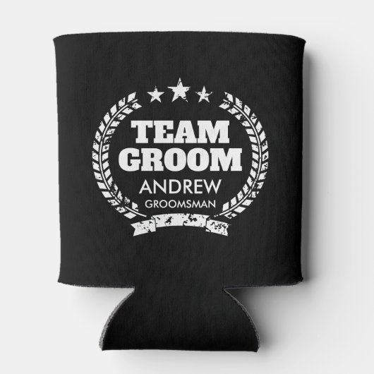 Team Groom bachelor party koelbox groomsmen Blikjeskoeler (Achterkant)