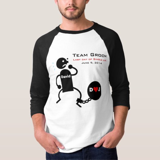 Team Groom Ball & Chain Shirt (Voorkant)