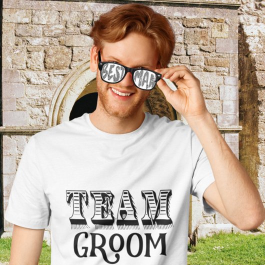 Team Groom BEST MAN Swag Party Shades Retro Zonnebril
