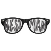 Team Groom BEST MAN Swag Party Shades Retro Zonnebril (Voorkant)