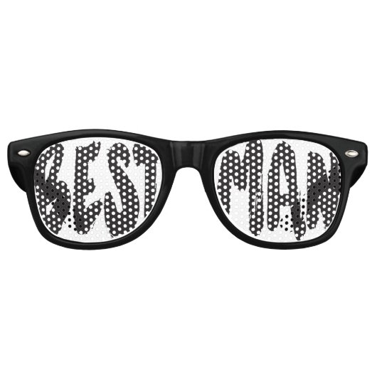 Team Groom BEST MAN Swag Party Shades Retro Zonnebril (Voorkant)
