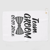 Team Groom Black Gifts Weddings groomsmen Golfhanddoek (Horizontaal)