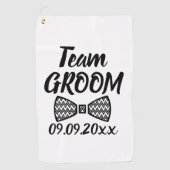 Team Groom Black Gifts Weddings groomsmen Golfhanddoek (Voorkant)