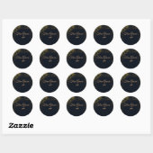 Team Groom Black/Gold Personalized Wedding Sticker (Vel)