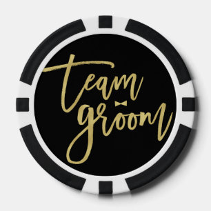 Team Groom Bow Stropdas Bachelor Party Poker Chips