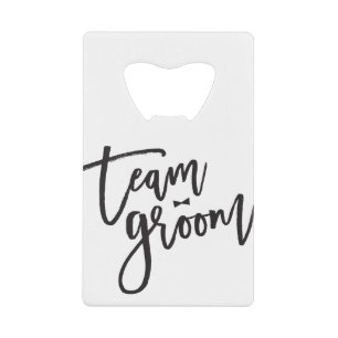Team Groom Bow Stropdas Bachelor Party Weddenschap Creditkaart Flessenopener