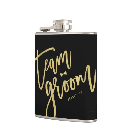 Team Groom Bow Stropdas Bachelor Party Weddenschap Heupfles (Links)